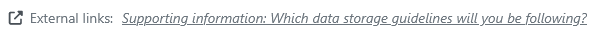 Screenshot of external link to question-specific supporting information.